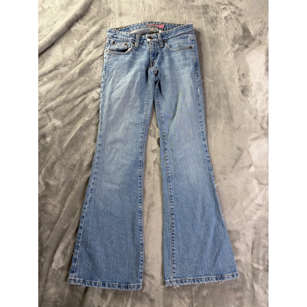 Levi's Jeans 524 Too Superlow Flare Womens Size 4 Blue Flared Leg Opening 28x31